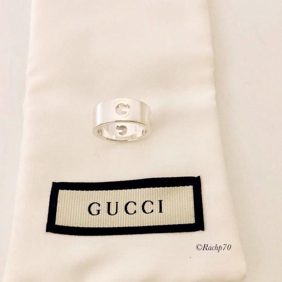 Gucci Other - New GUCCI Cut-Out G Logo Ring Size 7 Authentic
